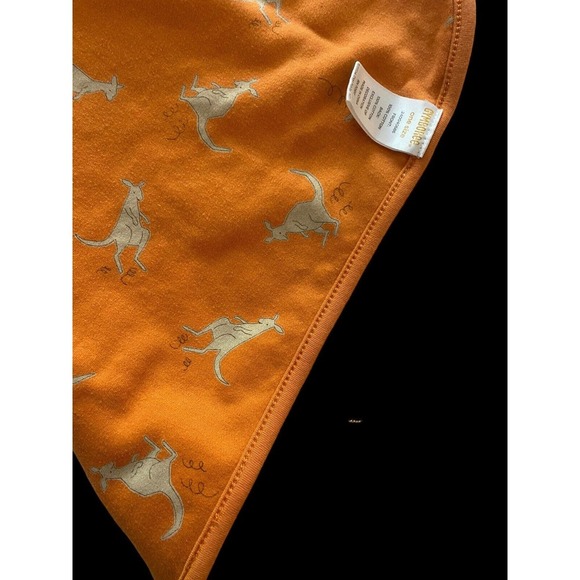 Gymboree Baby Blanket Kangaroo RARE Vintage 2000s Orange Knit 100% Cotton - Picture 7 of 13